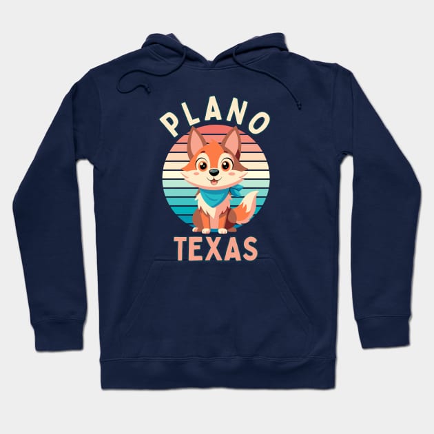 Plano City Texas with Baby Coyote Hoodie by ravensart